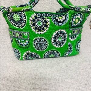 Vera Bradley Green and Blue Patterned Shoulder Bag